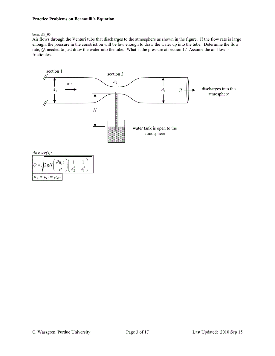 高等流体力学bernoulli_practiceproblems_第3页