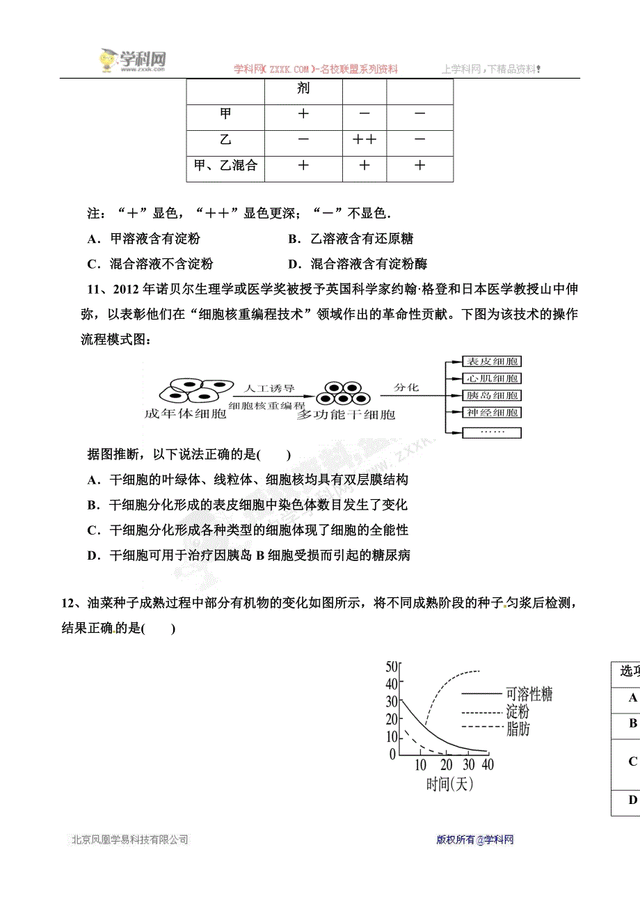 【全国百强校】山西省2016届高三10月月考生物试题_第3页