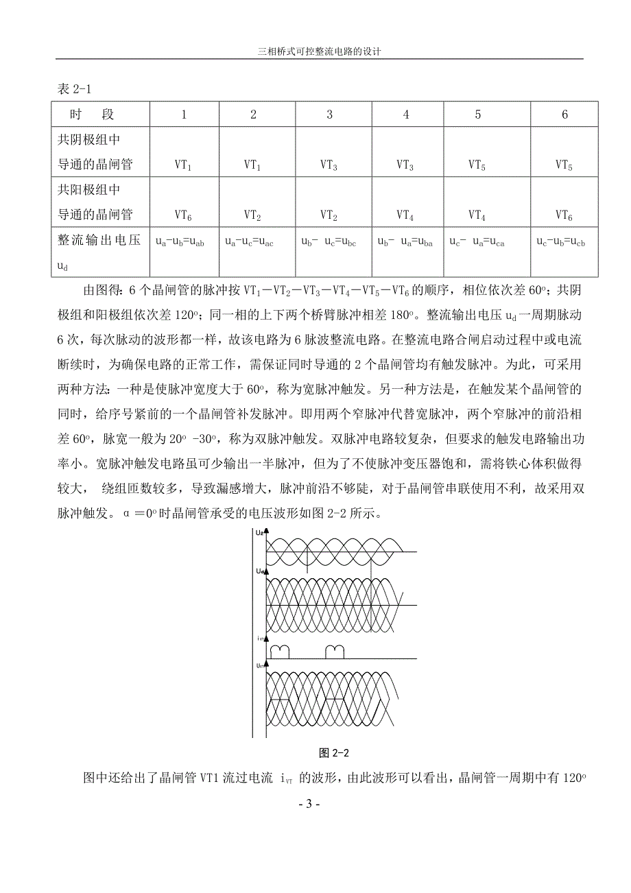 三相桥式可控整流电路的设计_第3页