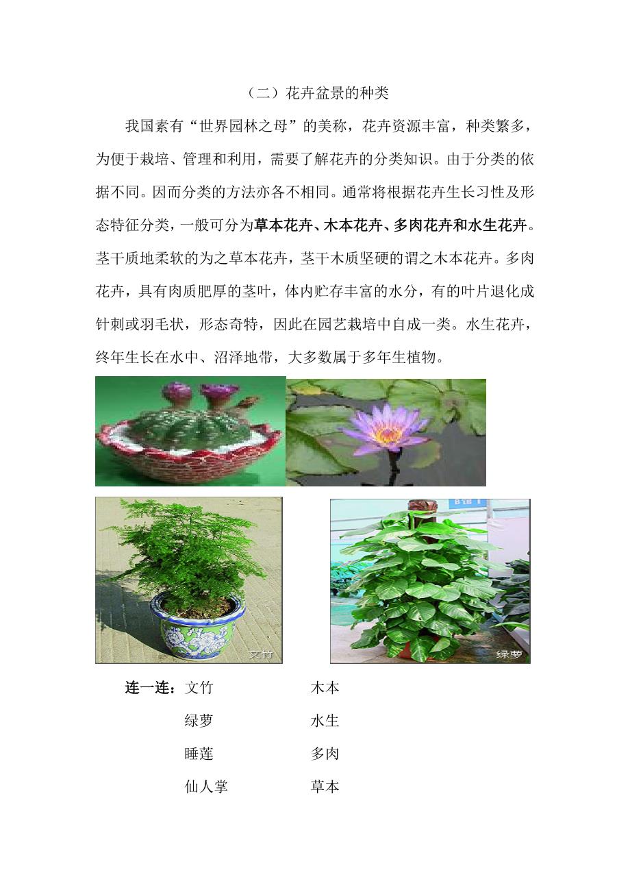 (二)花卉盆景的种类_第1页