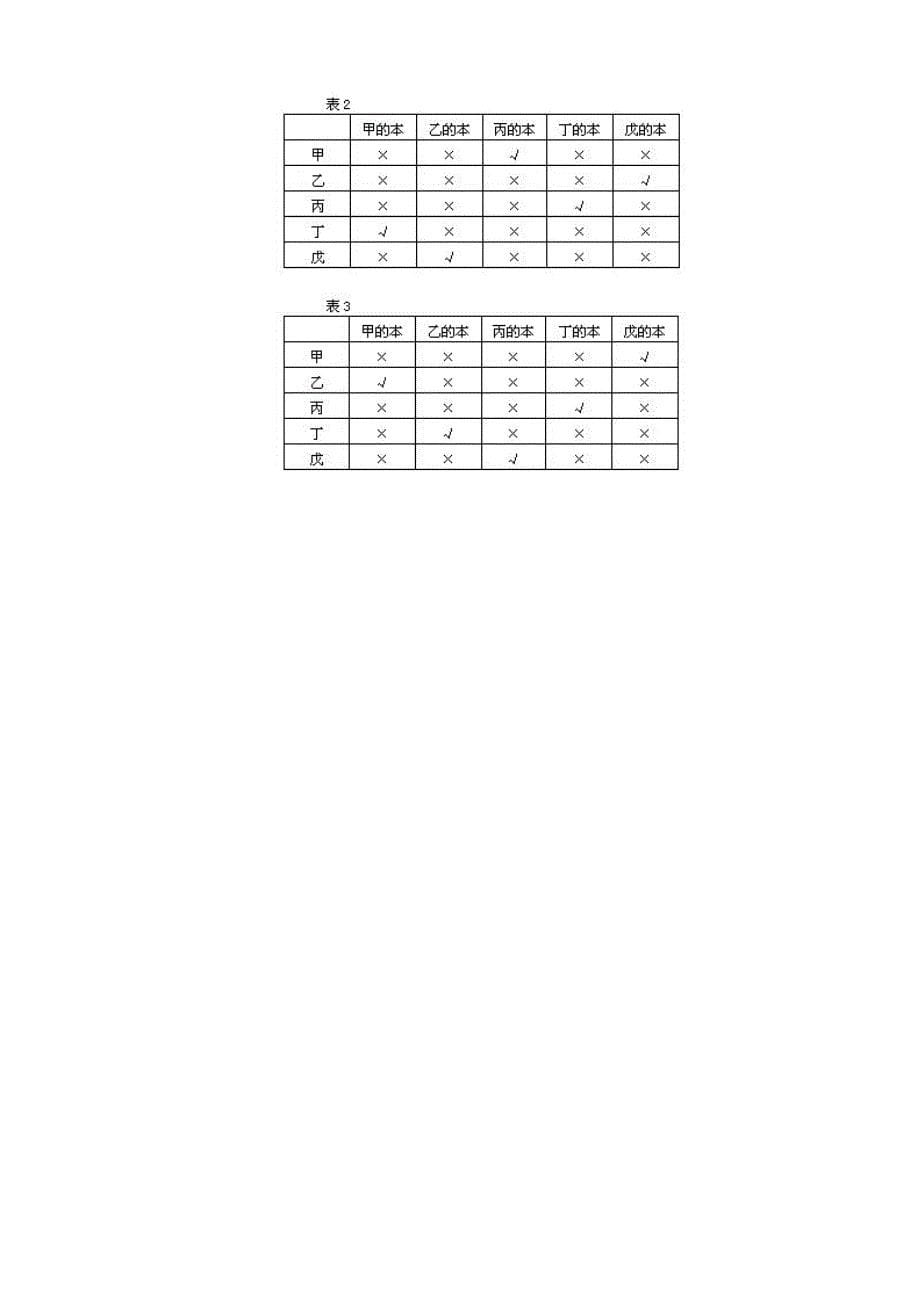 小学奥数-逻辑问题(二) ,适合三年级,二年级也可_第5页