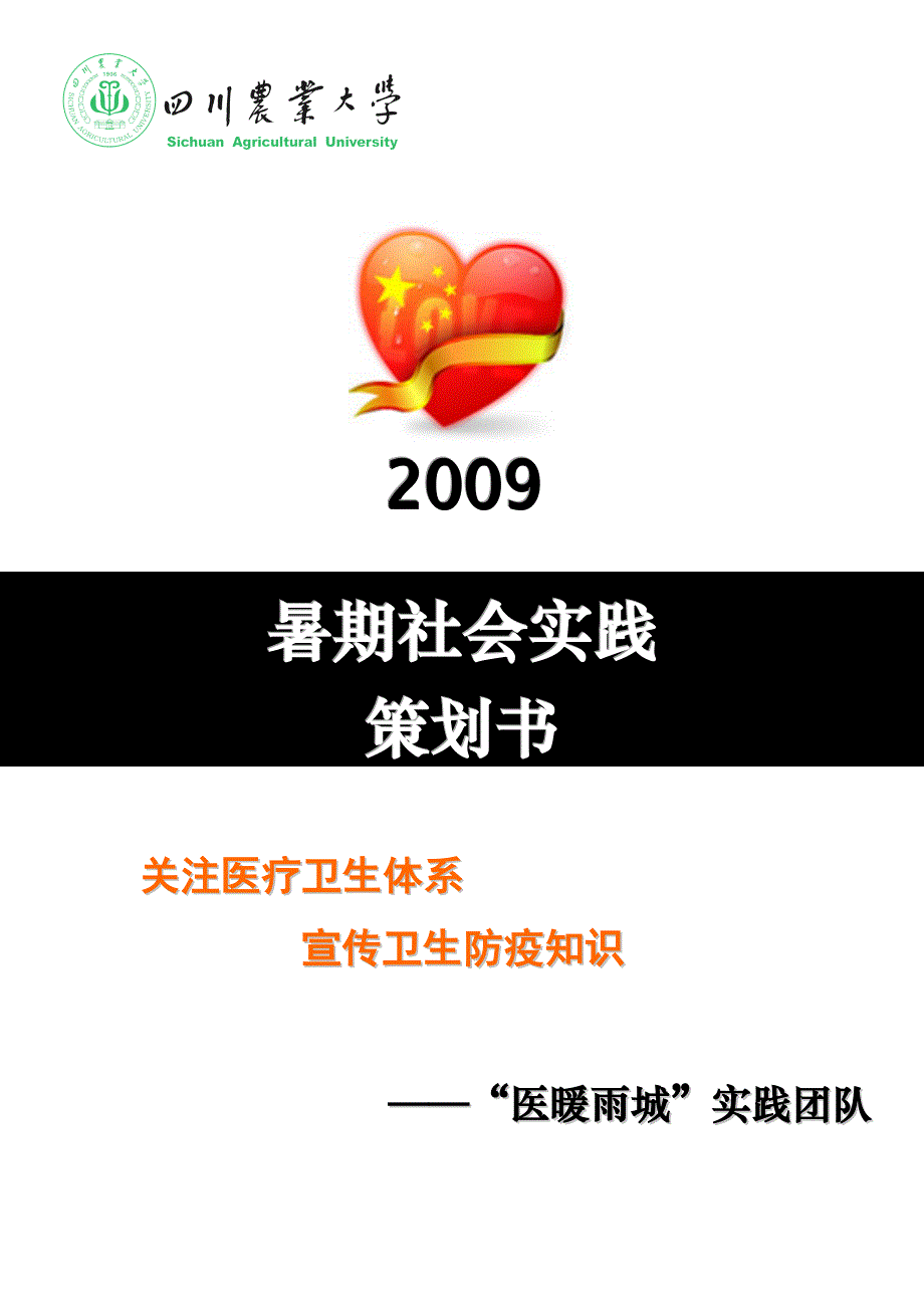 暑期社会实践策划-关注医疗卫生_第1页