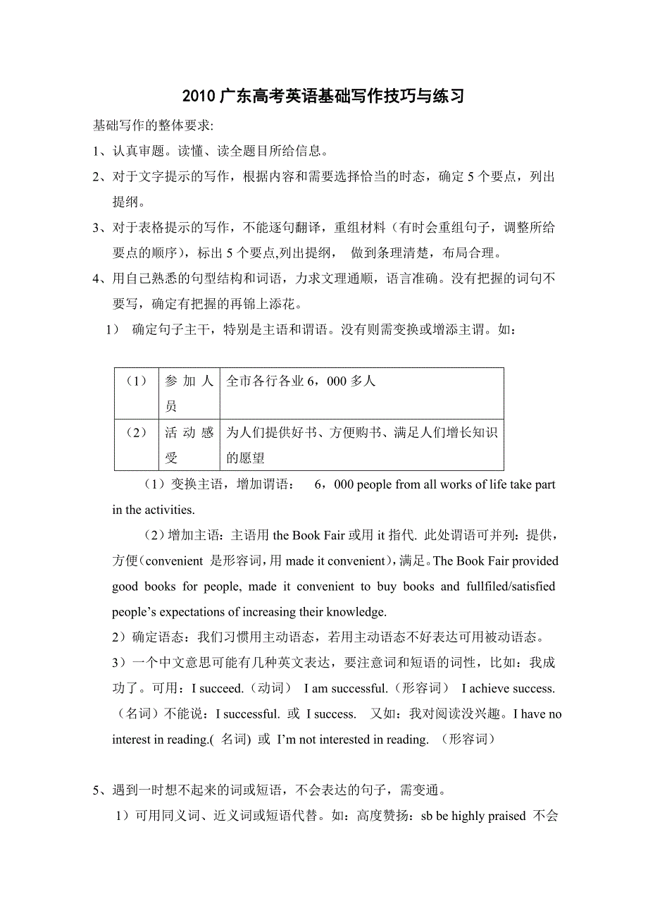 基础写作技巧与练习_第1页