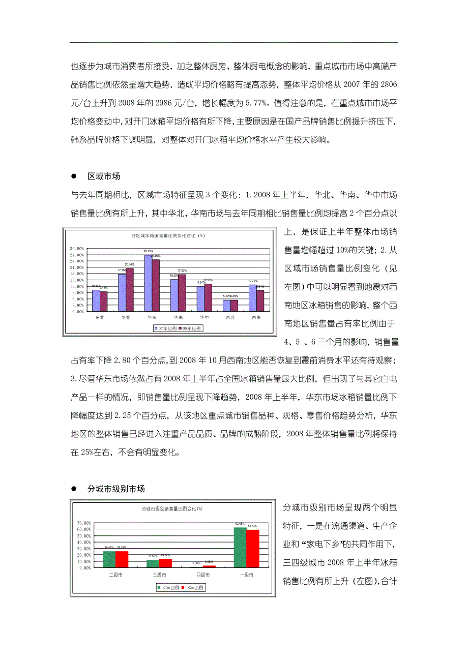 2008年上半年国内重点城市电冰箱品牌竞争分析_第2页