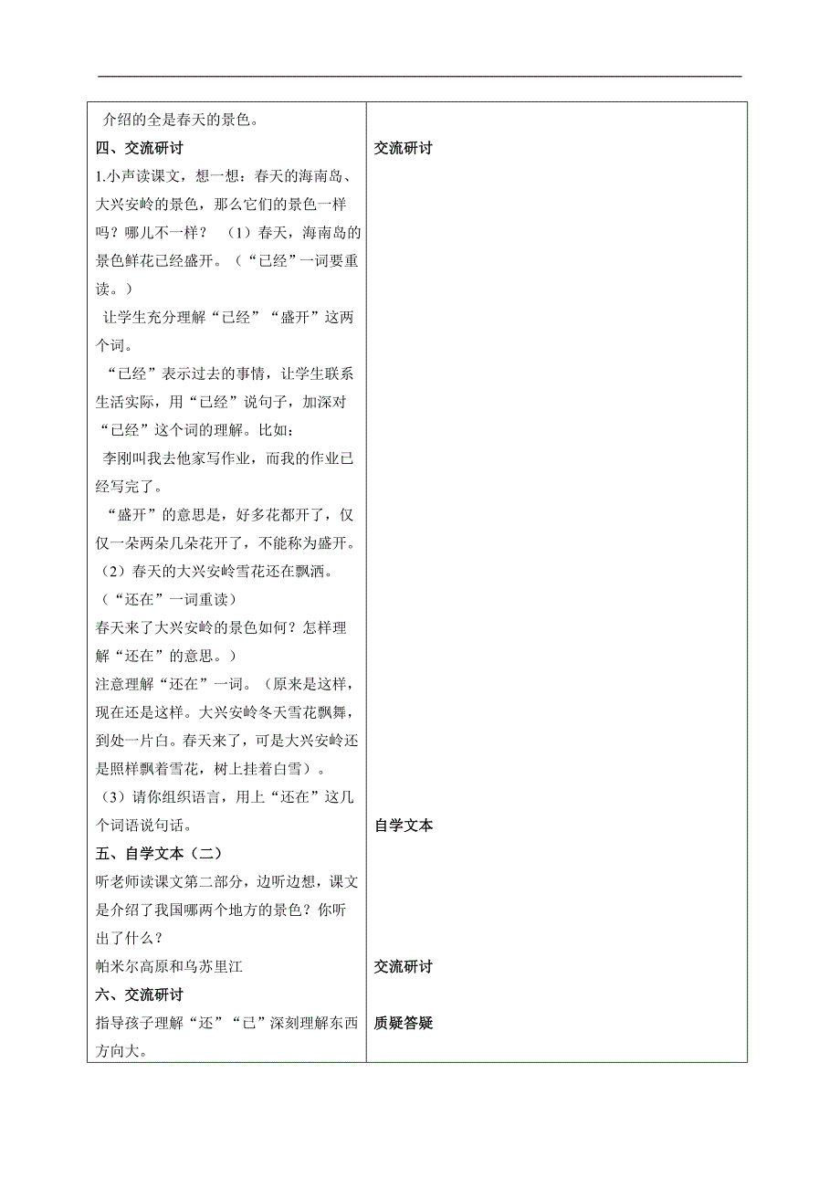 （冀教版）一年级语文下册教案  祖国多么广大 2_第3页