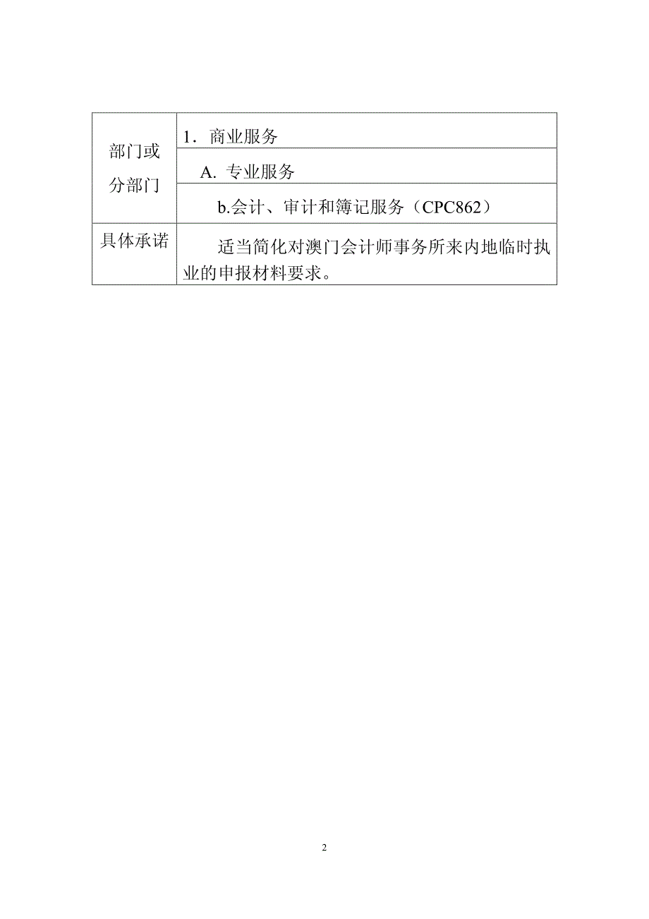 内地向澳门开放服务贸易的具体承诺的补充和修正九①1.商业_第2页