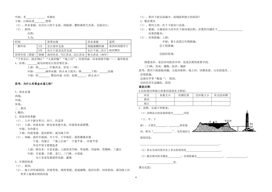 我国河流湖泊导学案_第4页