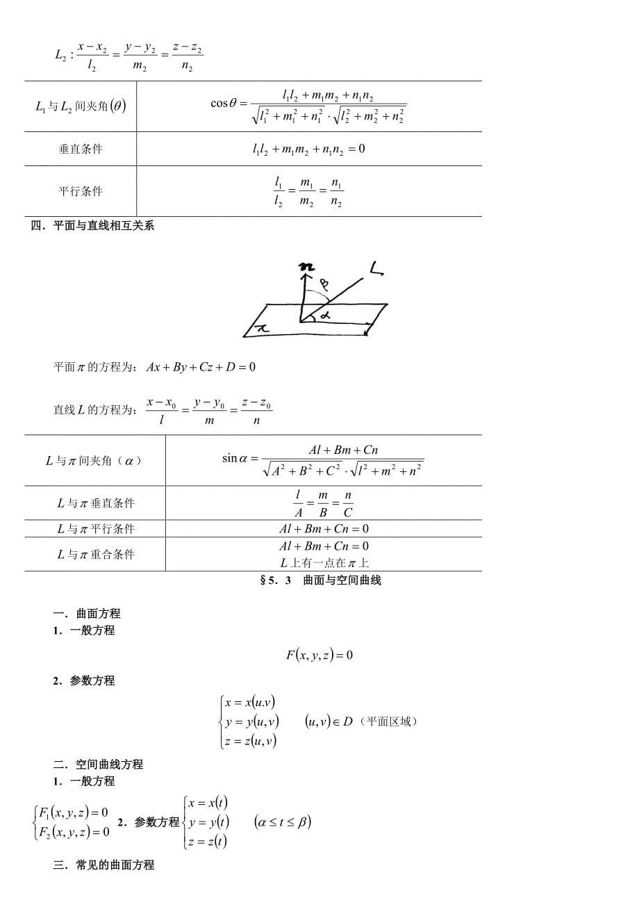 高等数学向量代数与空间解析几何_第5页