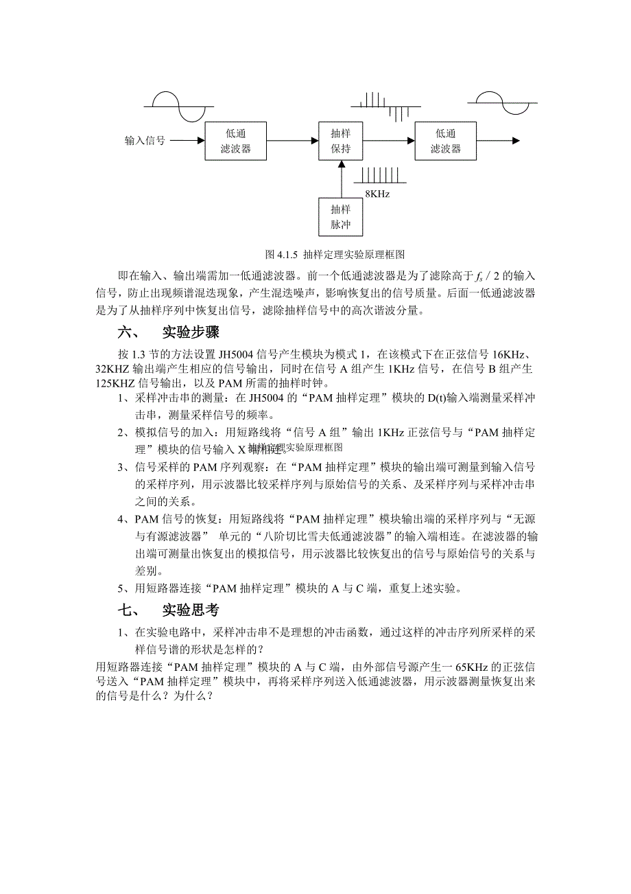 抽样定理与PAM调制解调实验_第4页