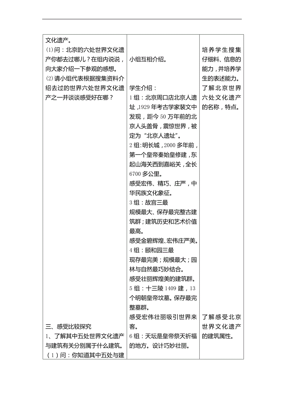 （北京版）六年级美术上册教案 北京的世界文化遗产_第2页