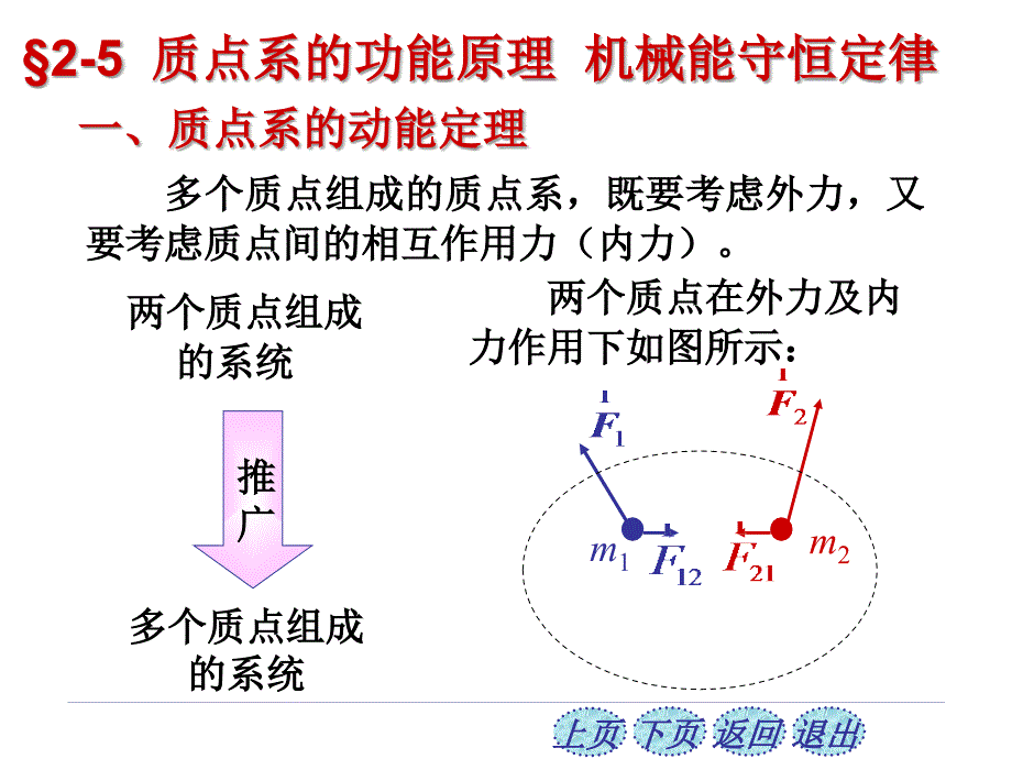 质点系的功能原理 机械能守恒定律_第1页