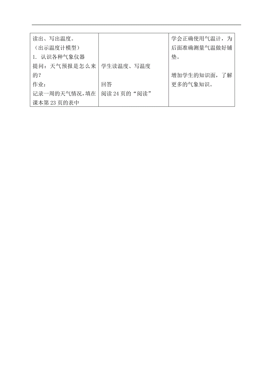 （首师大版）三年级科学下册教案 关心天气 1_第2页