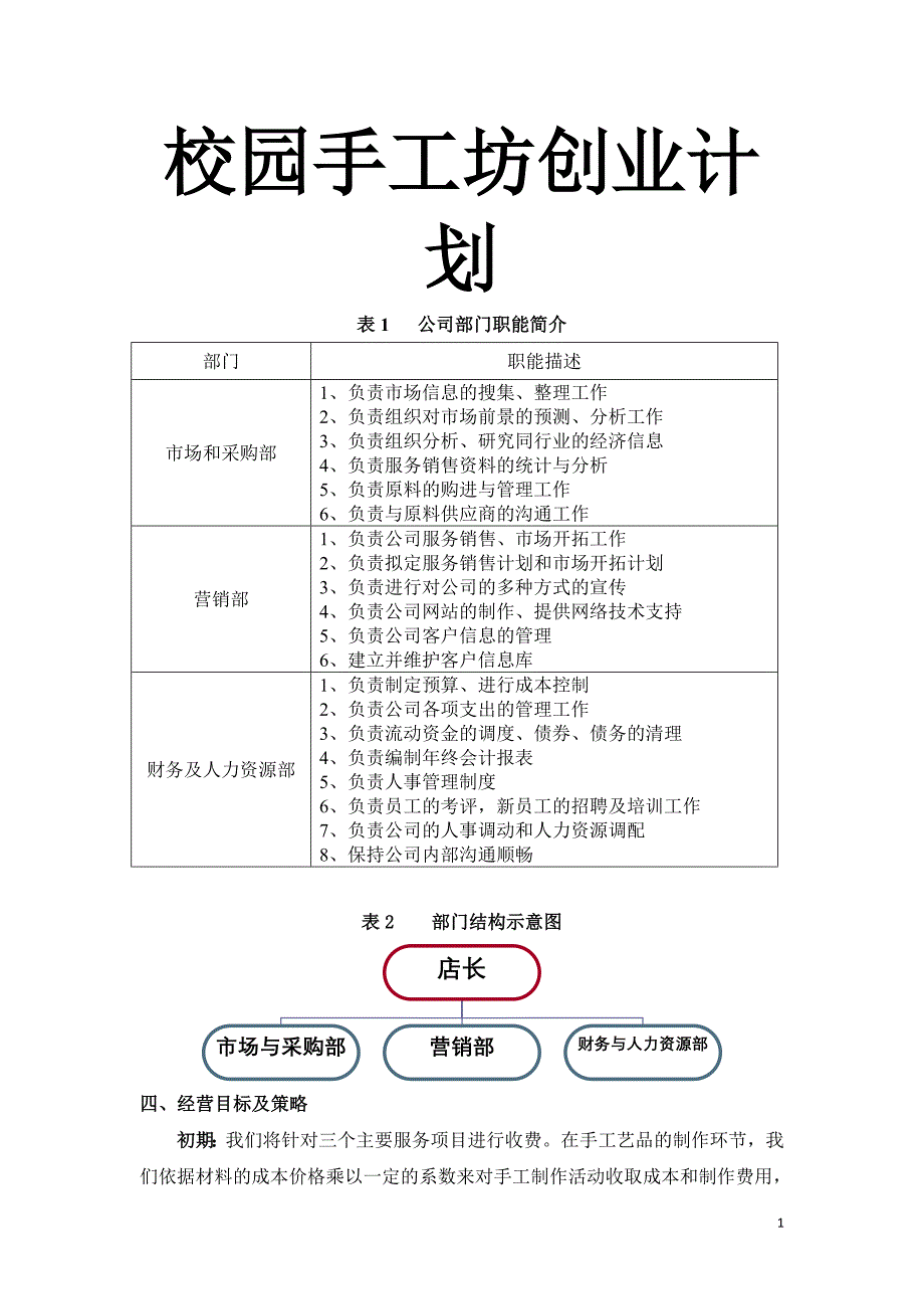 校园手工坊创业计划_第1页