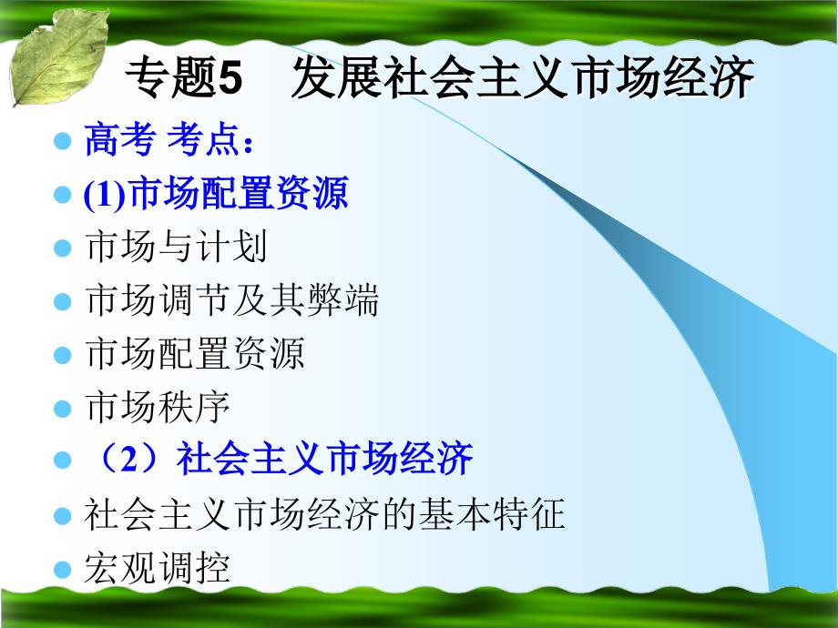 经济生活专题四发展社会主义市场经济二轮复习_第3页