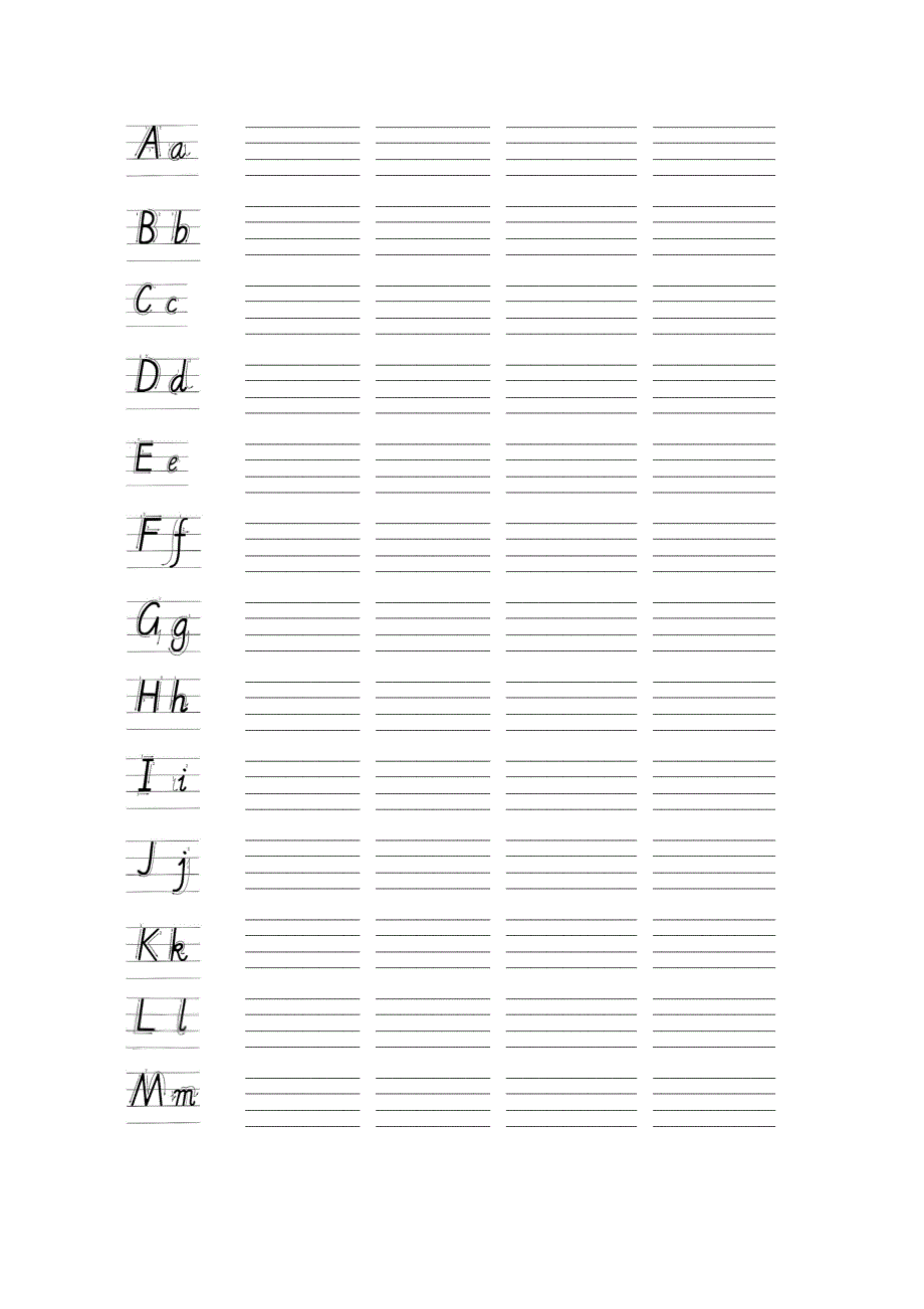 26个英文字母书写标准及练习 (2)_第2页