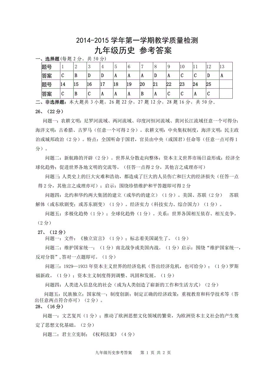 福田区九年级历史参考答案-改1_第1页