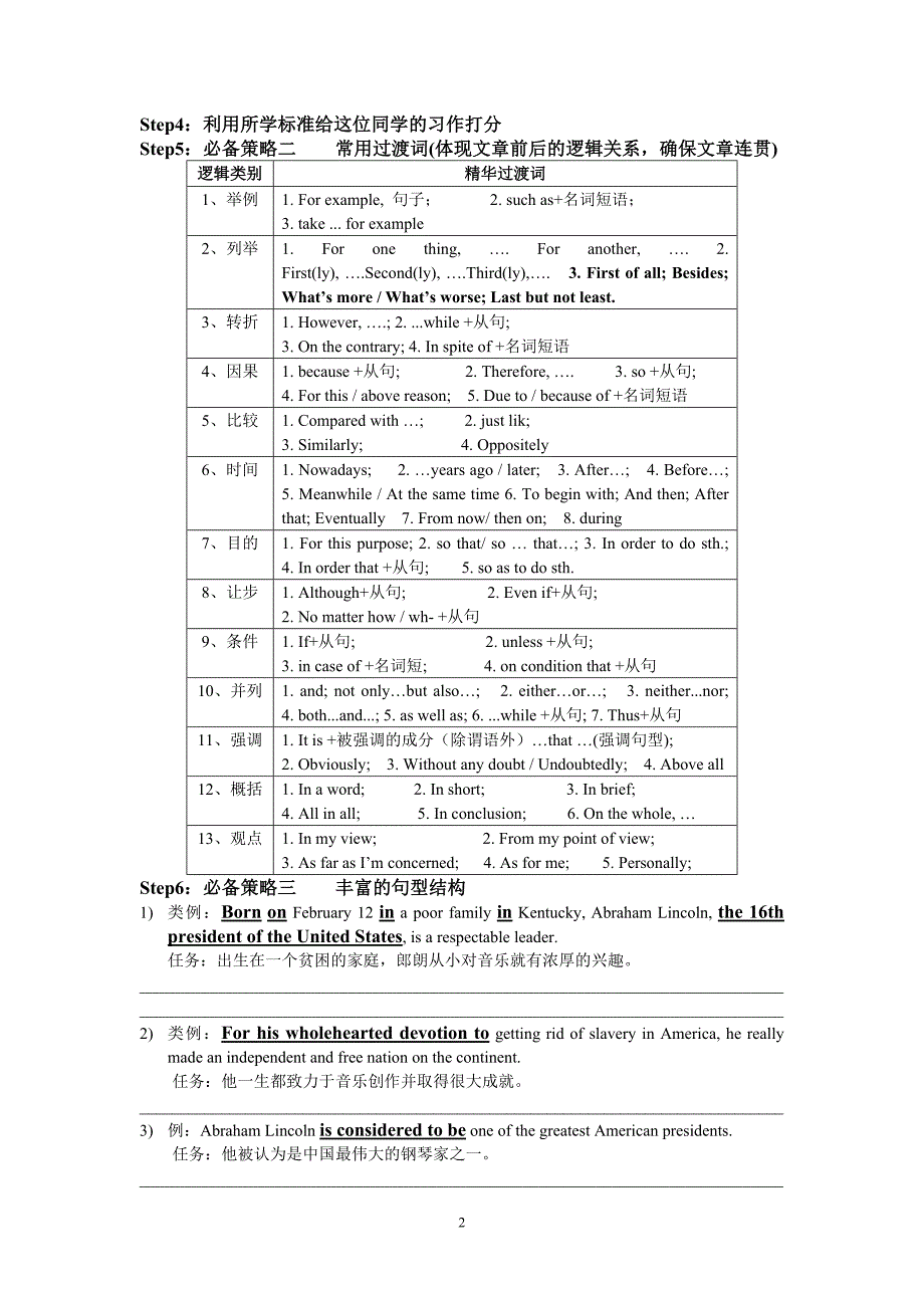 高中英语写作策略学习_第2页