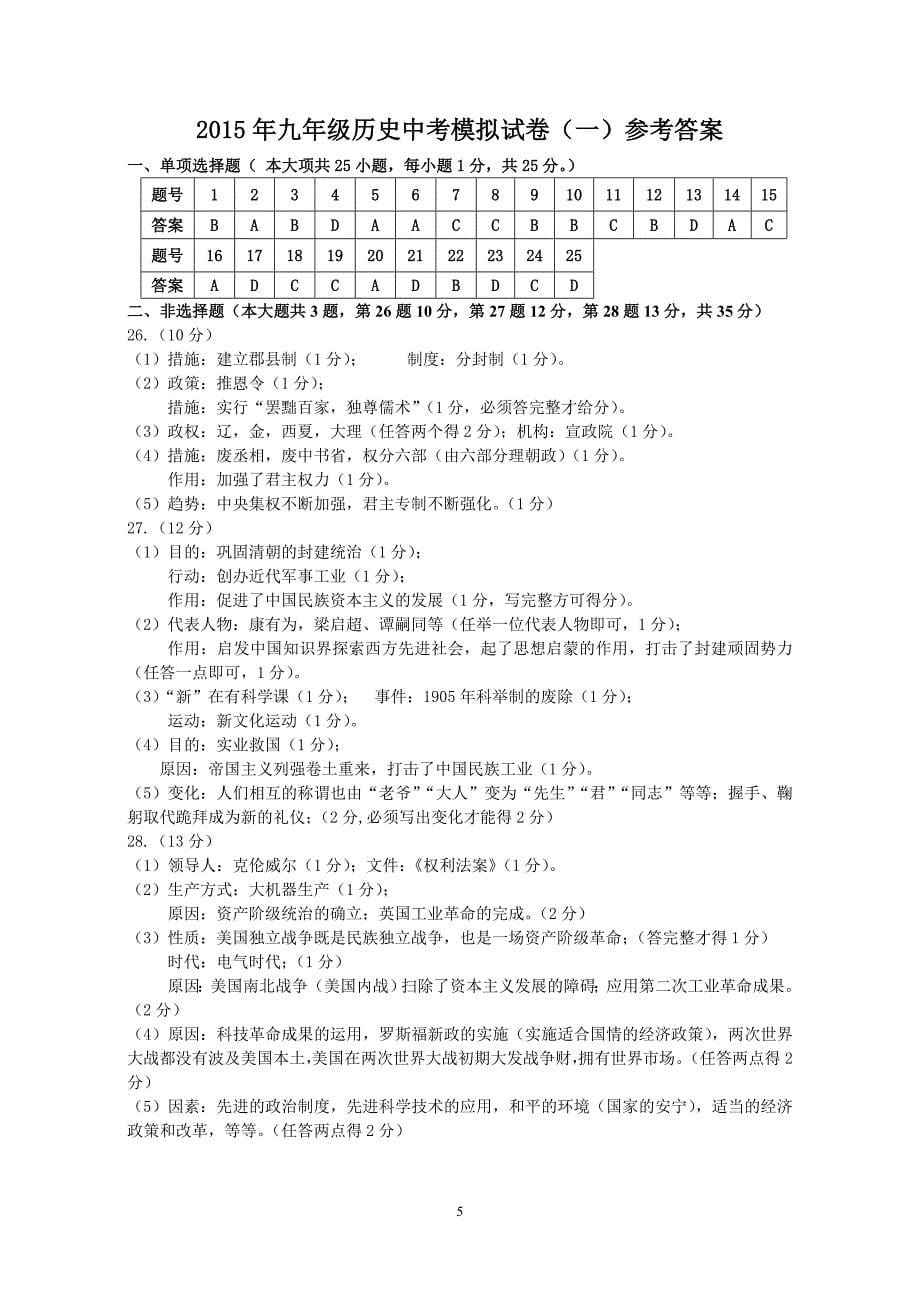 联合体历史模试卷_第5页