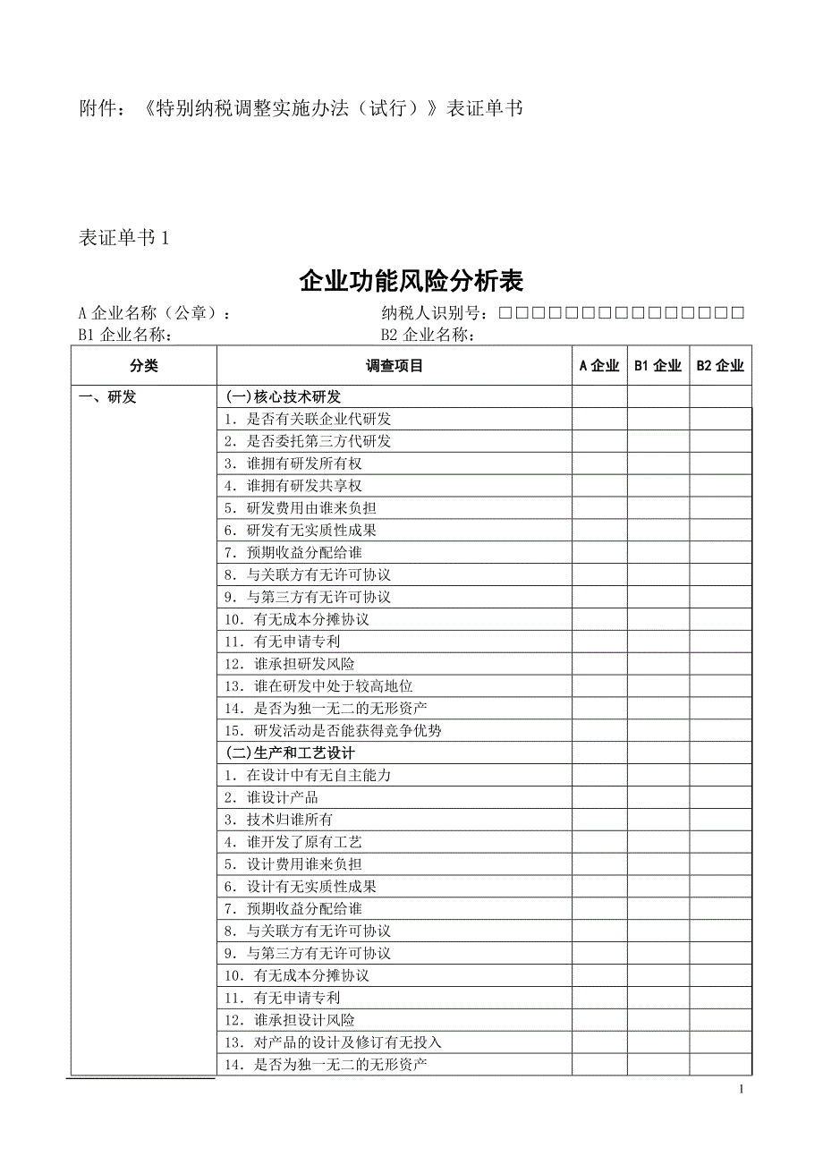 关联企业表证单书_第1页