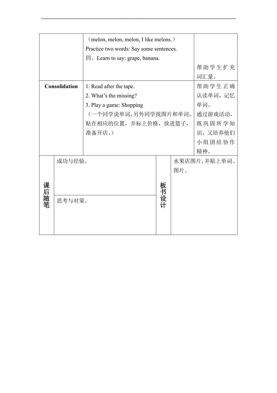 （沪教牛津版）一年级英语上册教案 Unit 5 Period Three_第2页