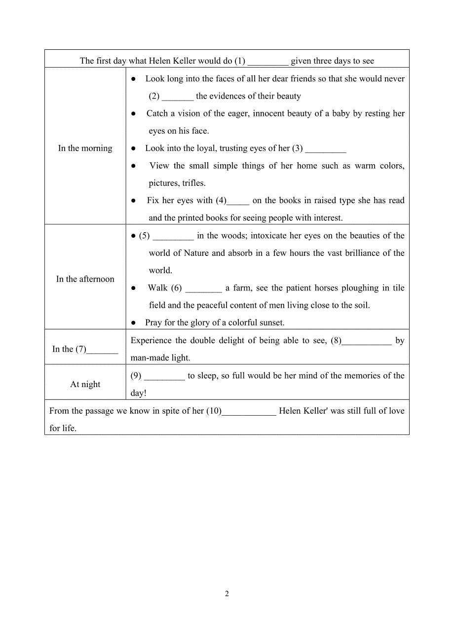 高一英语任务型阅读_第2页