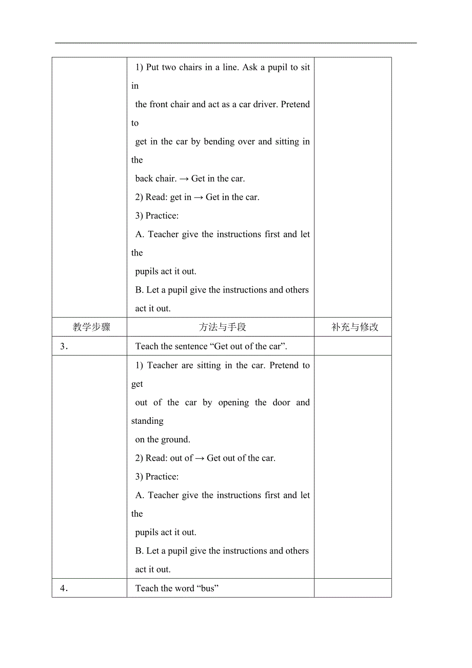 （沪教牛津版）二年级英语上册教案 Unit 4 Period 1-3_第2页