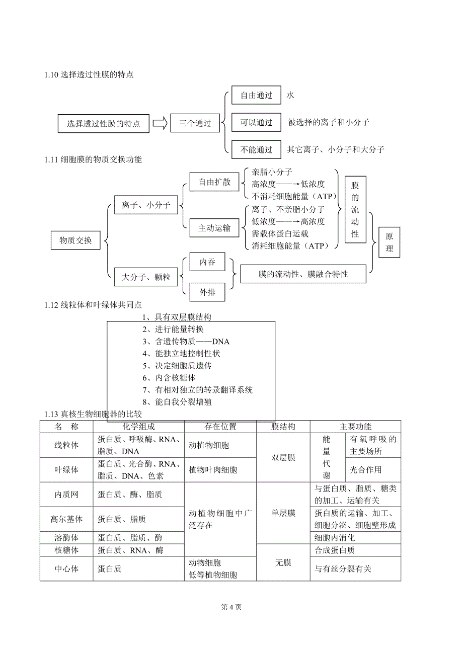 高中生物知识结构网络_第4页