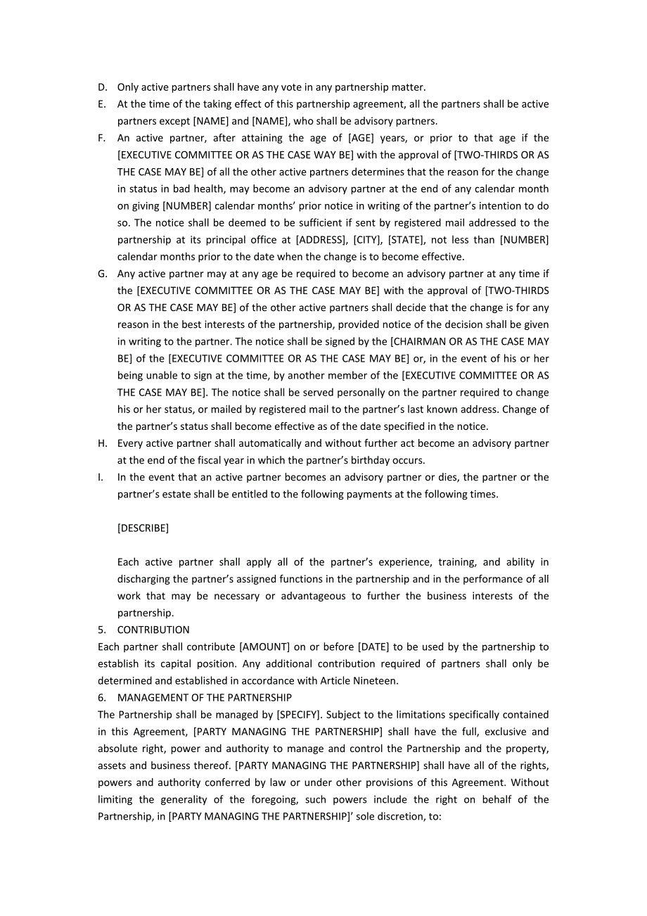 英文版法律顾问手册-合伙协议_第2页