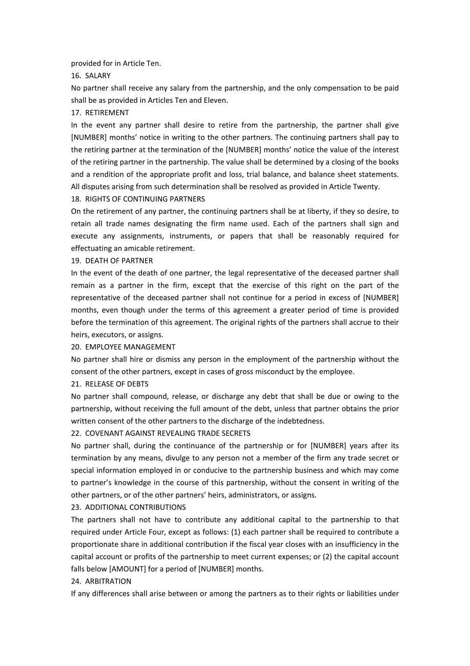 英文版法律顾问手册-合伙协议_第5页