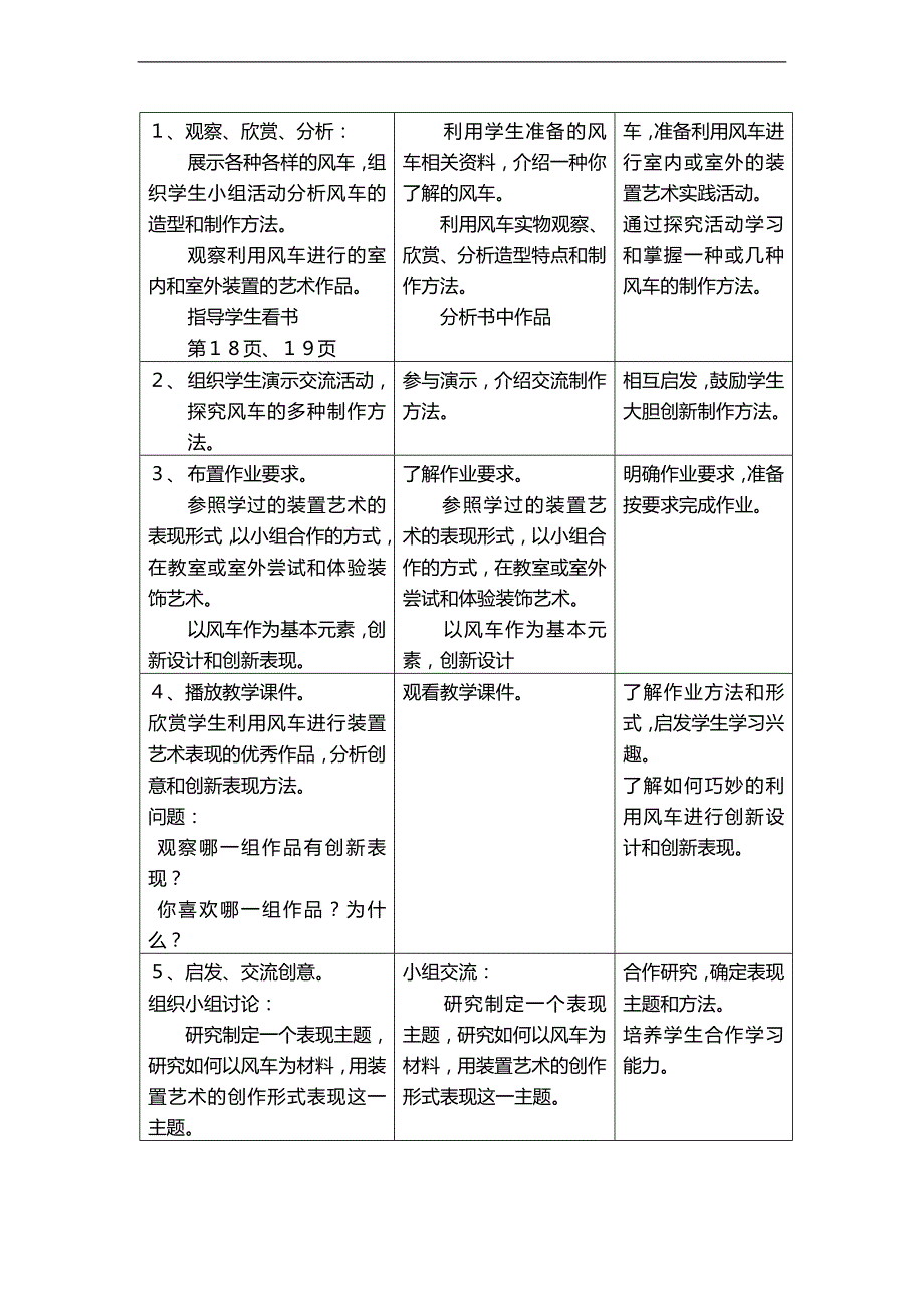 （北京版）六年级美术上册教案 风车_第2页