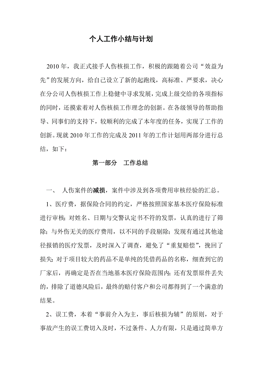 人伤核损工作总结_第1页