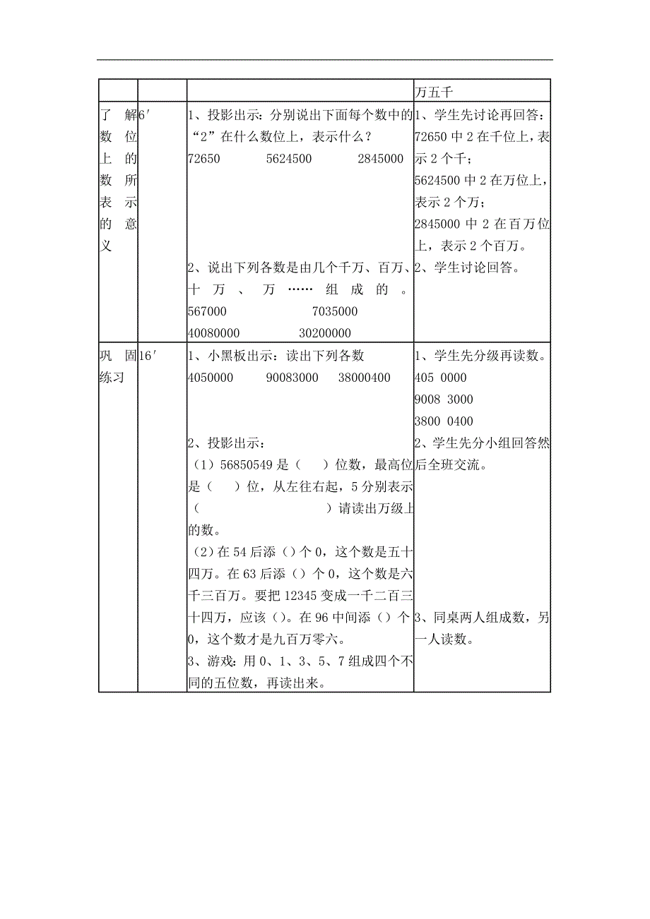 （人教新课标）四年级数学上册教案亿以内数的认识 4_第3页