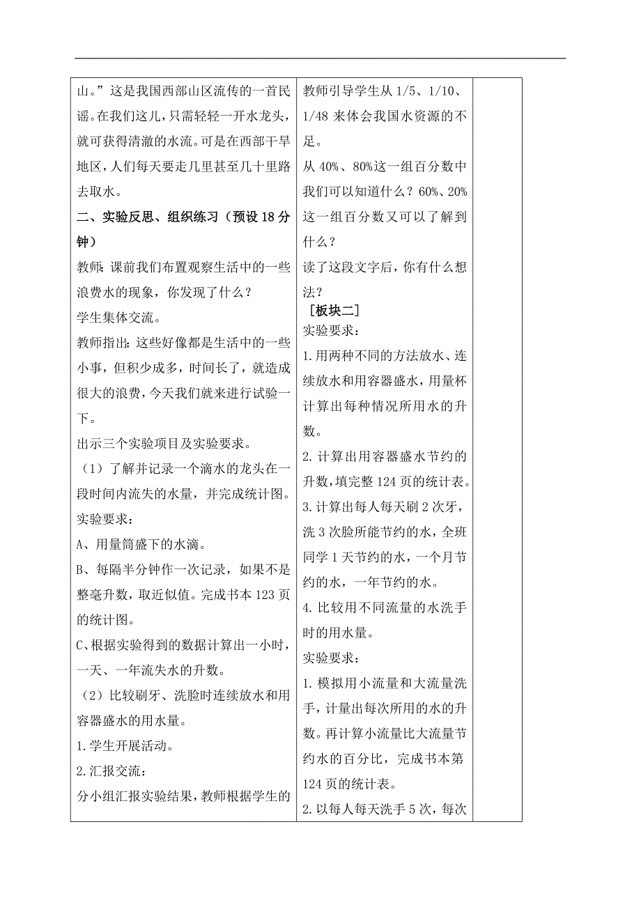 （苏教版）六年级数学下册教案 保护水资源 2_第2页