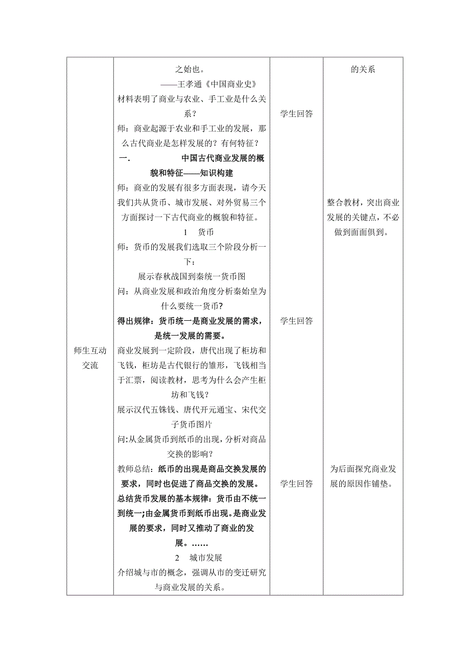 古代商业的发展教学设计_第2页