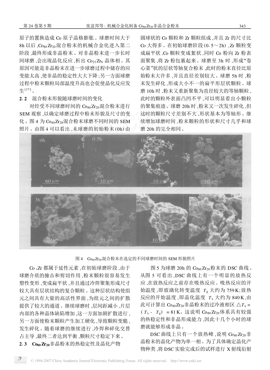 机械合金化制备co_80_zr_20_非晶合金粉末_第4页