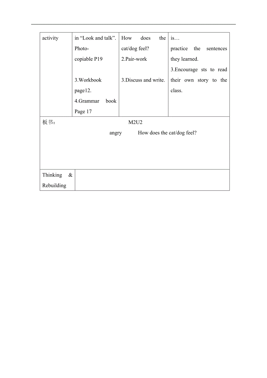 （沪教牛津版）四年级英语上册教案 Module2 Unit2 period2_第2页