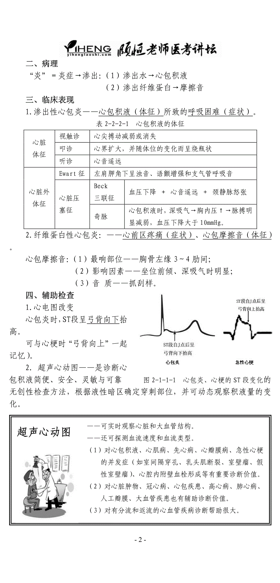 颐恒老师医考讲坛课堂笔记(临床)-心血管系统_第2页