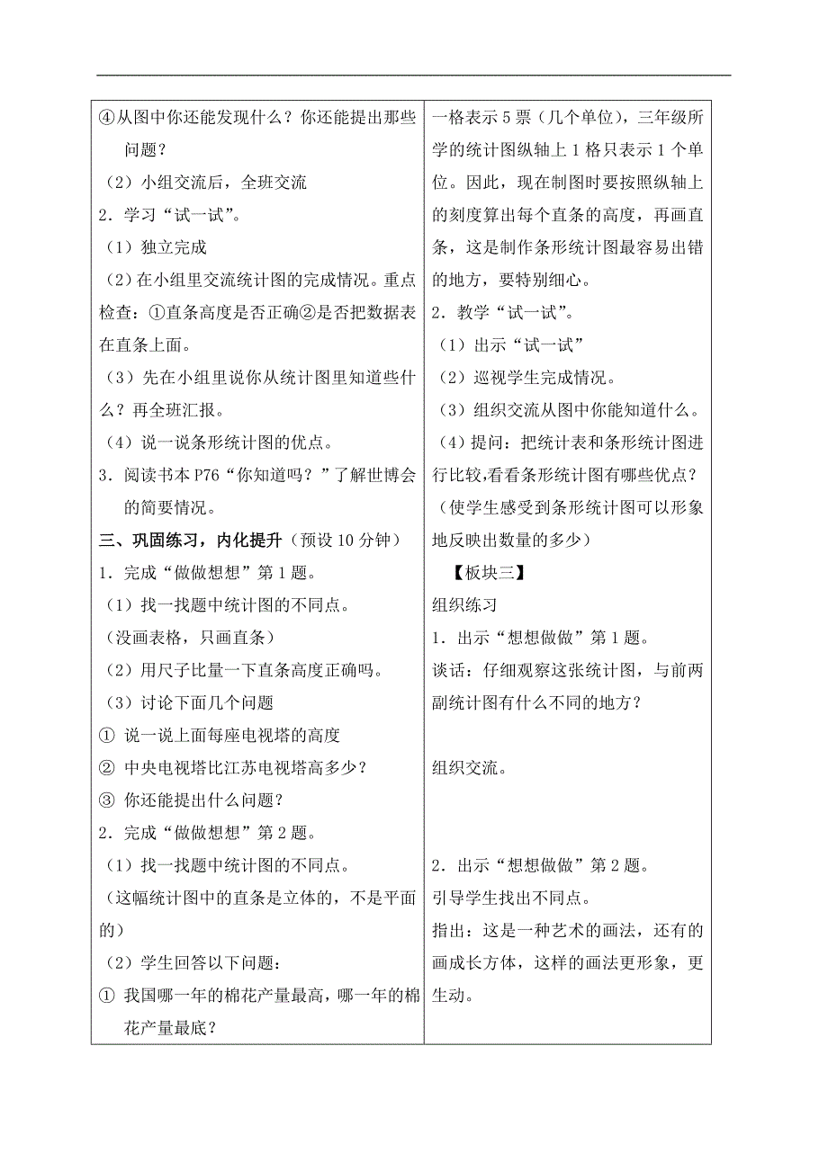 （苏教版）四年级数学上册教案 条形统计图_第3页