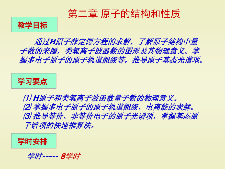 结构化学课件2第二章 原子的结构和性质_第1页