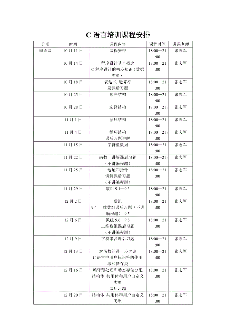 c语言培训课程安排_第1页