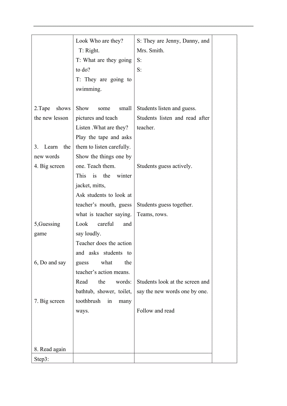 （冀教版）六年级英语下册教案 Unit 3 Lesson 18(3)(1)_第2页