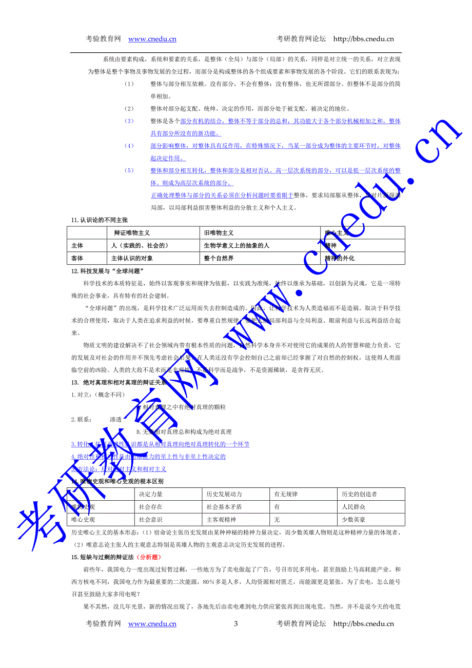 经典2011考研政治各科重点(笔记)_第3页