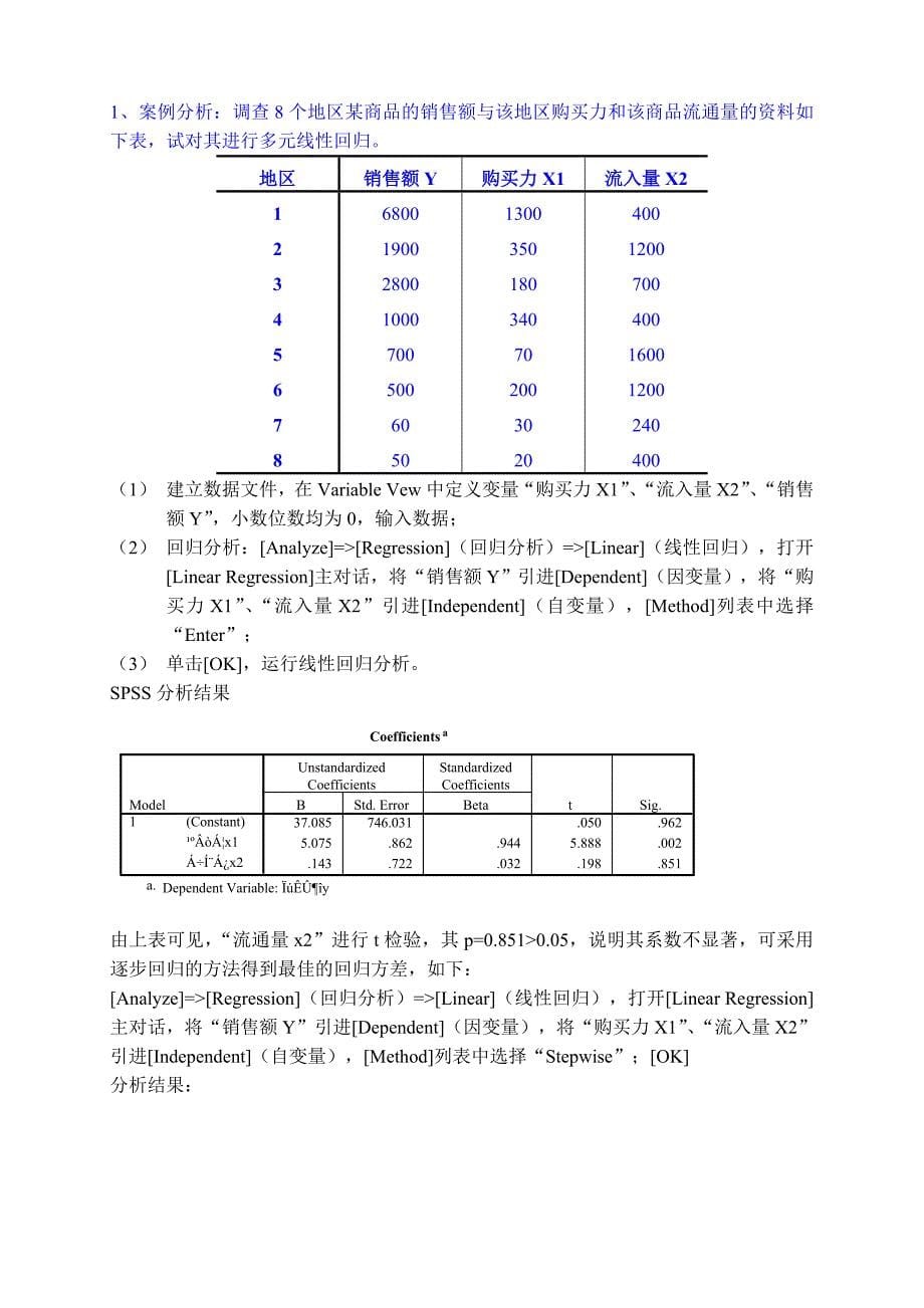 生物统计上机操作 相关分析与回归分析_第5页