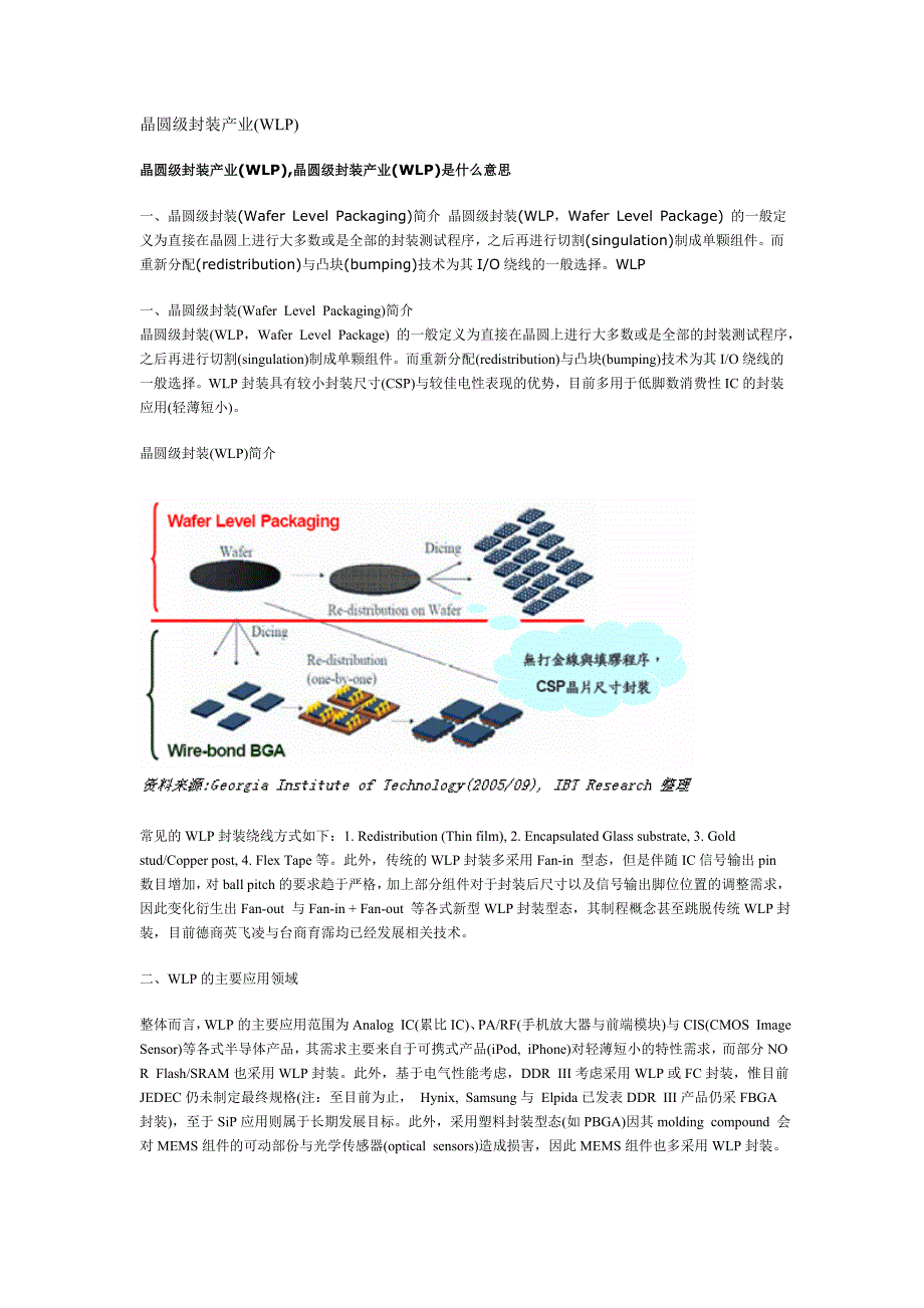 晶圆级封装产业_第1页