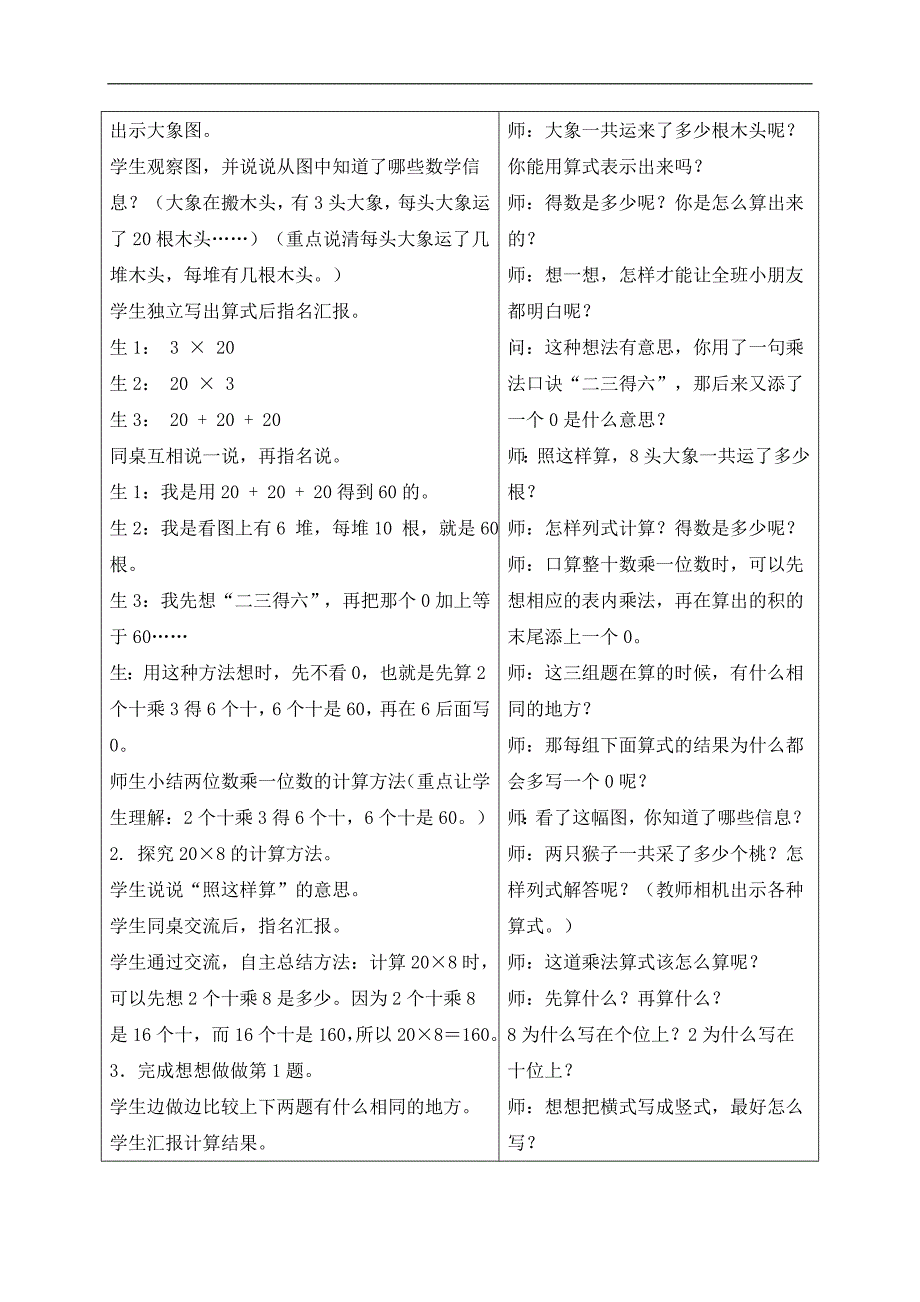 （苏教版）二年级数学下册教案 不进位乘法 1_第2页