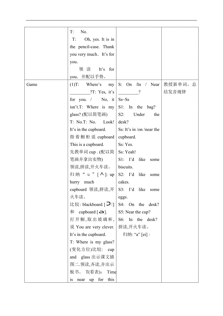 （苏教牛津版）四年级英语下册教案 Unit 9(3)_第4页