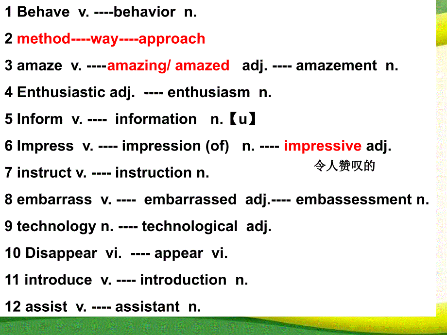 book1Module12015高三一轮词汇词组句型讲解_第2页