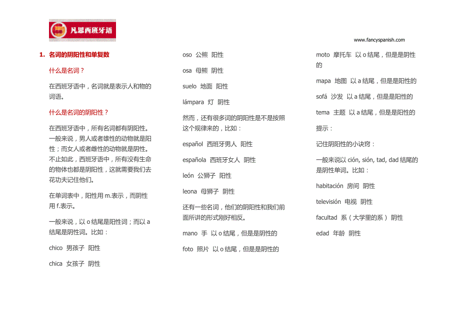 凡思西班牙语a1语法全集_第2页