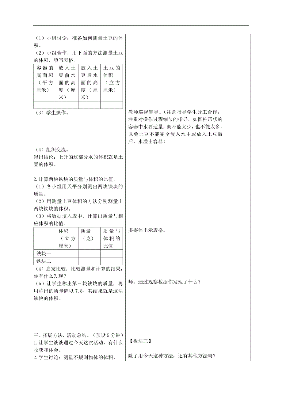 （苏教版）六年级数学下册教案 测量物体的体积_第2页
