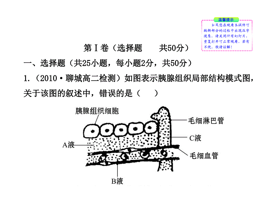 版高中生物全程学习方略课件阶段质量评估(新人教版必修)_第2页